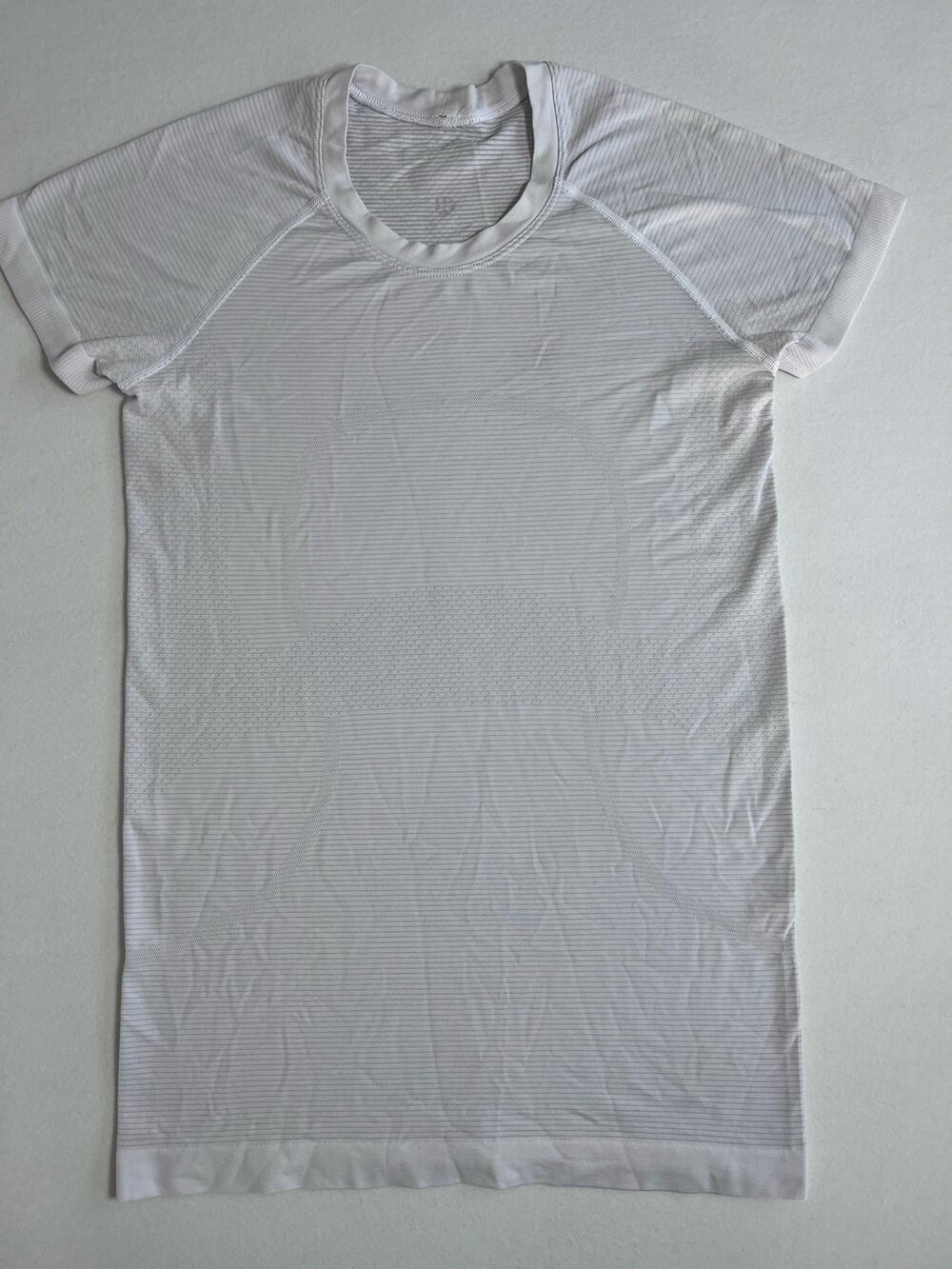 Lululemon White Swiftly Tech Short Sleeve Running Top